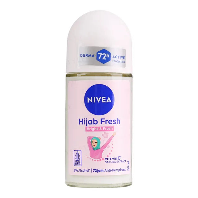 NIVEA - Hijab Fresh Bright & Fresh Vitamin C & Sakura Extract Deodorant Roll On 50ml