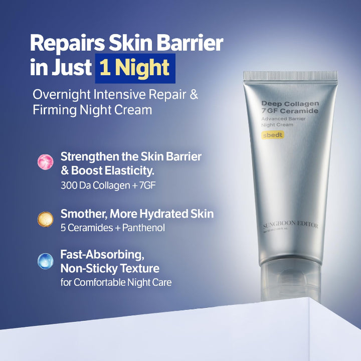 SUNGBOON EDITOR - Deep Collagen 7GF Ceramide Advanced Barrier Night Cream