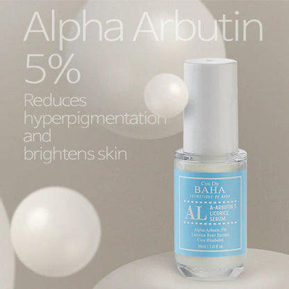 Cos De Baha [AL] Alpha-Arbutin 5% Licorice CICA Bisabolol Facial Serum 30ml