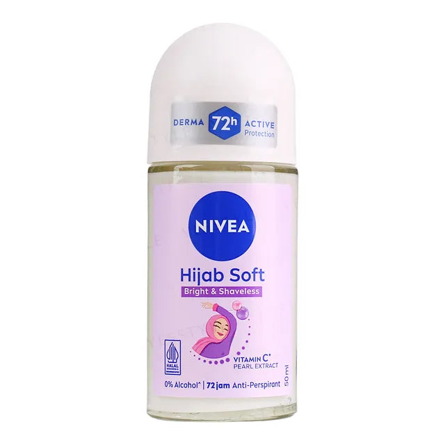 NIVEA - Hijab Soft Bright & Shaveless Vitamin C & Pearl Extract Deodorant Roll On 50ml