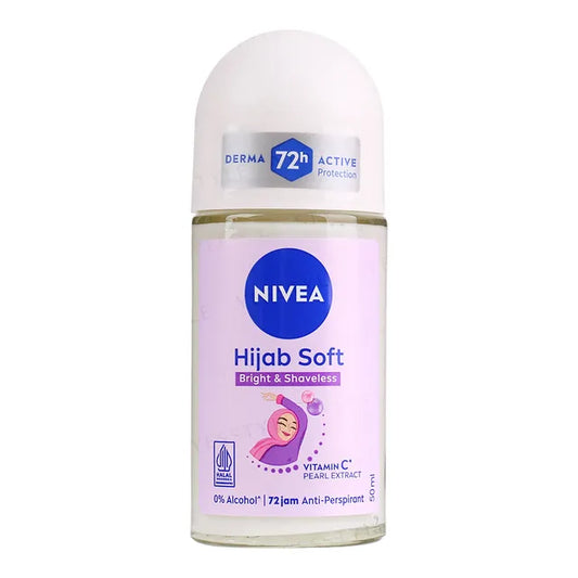 NIVEA - Hijab Soft Bright & Shaveless Vitamin C & Pearl Extract Deodorant Roll On 50ml